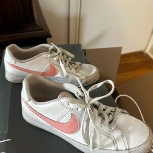Nike Women's White and Coral Sneakers